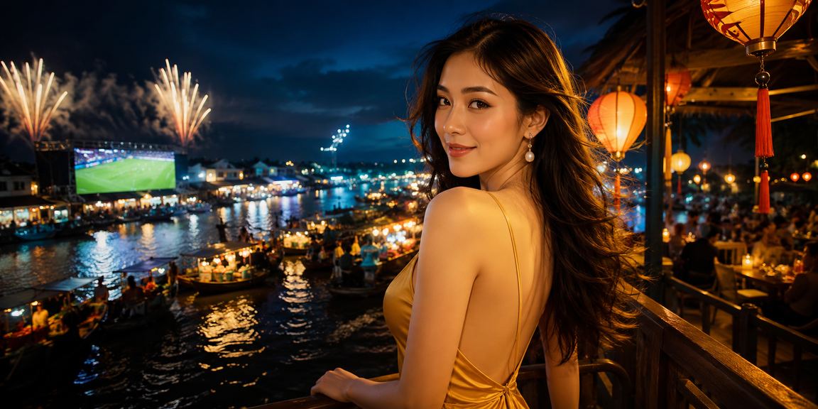 Không khí đêm lễ hội đèn lồng Hội An – người dùng tham gia live casino trong ánh sáng huyền ảo